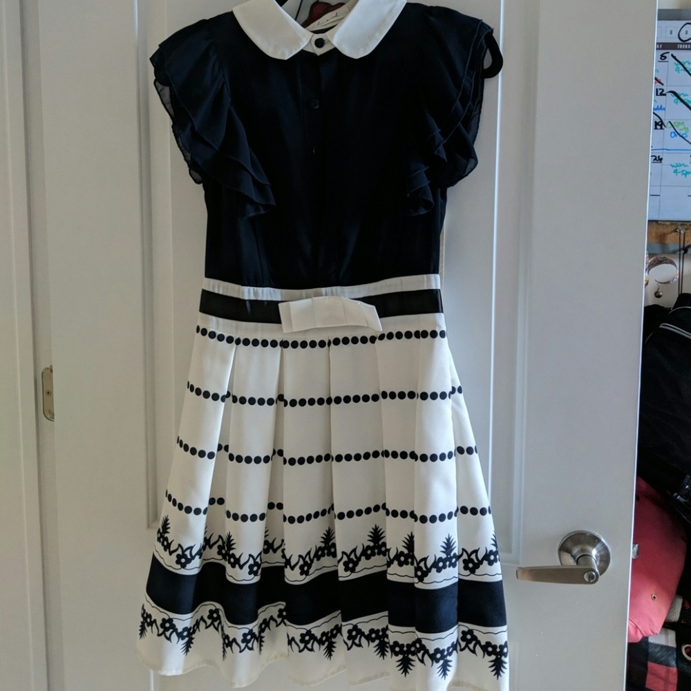 Fully lined dress.